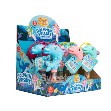 Candy Paradise Dolphin Frisbee Toy 9x10g