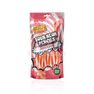 Candy Paradise Sour Neon Pencils Juicy Peach 12x130g