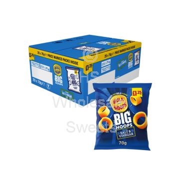 Hula Hoops Big Hoops Salt & Vinegar Crisps £1.25 PMP 20X70g