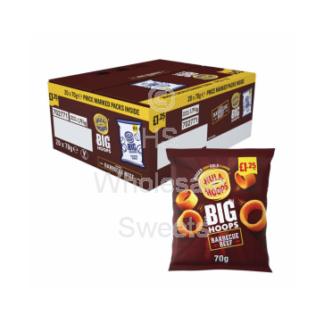 Hula Hoops Big Hoops BBQ Beef Crisps £1.25 PMP 20X70g