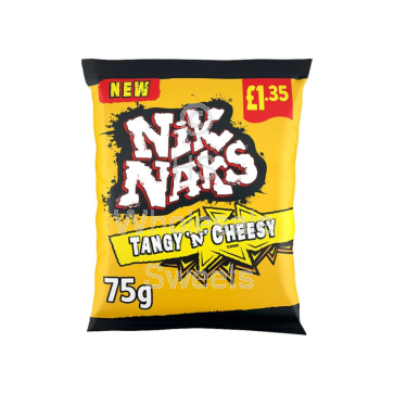Nik Naks Tangy N Cheesy Crisps £1.35 PMP 20x75g