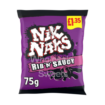 Nik Naks Rib N Saucy Crisps £1.35 PMP 20x75g