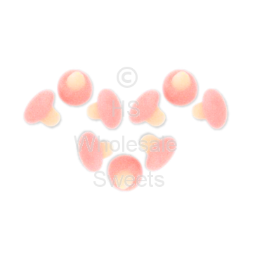 Dulceplus Mini Sugared Pink and White Mushrooms 1kg