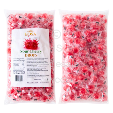 Hard Candy Sour Cherry Drops 1kg