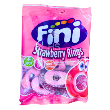 Fini Halal Strawberry Rings 12x75g
