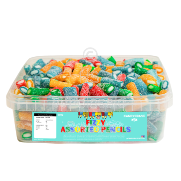 Candycrave Fizzy Assorted Pencils Tub 600g