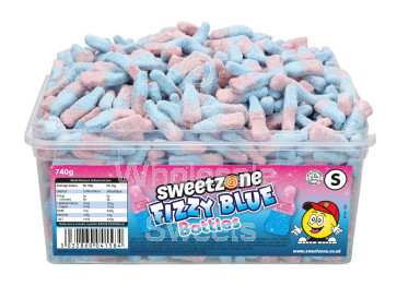 Sweetzone Fizzy Blue Bottles Tub 740g