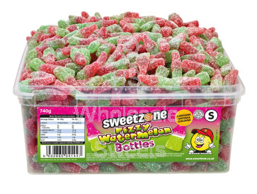 Sweetzone Fizzy Watermelon Bottles Tub 740g