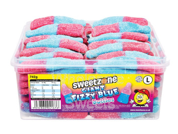 Sweetzone Fizzy Blue Bottles Tub 742g