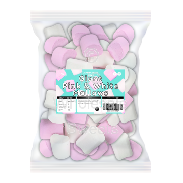 Candycrave Giant Pink & White Mallows 1kg