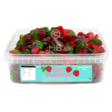 Candycrave Giant Strawberries Tub 600g