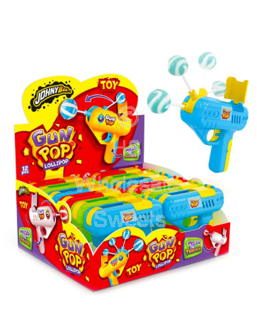 Johny Bee Gun Pop Lollipop x12