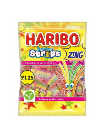 Haribo Rainbow Strips Z!ng 12x130g £1.25 PMP