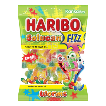 Haribo Halal Fizzy Worms 24x70g