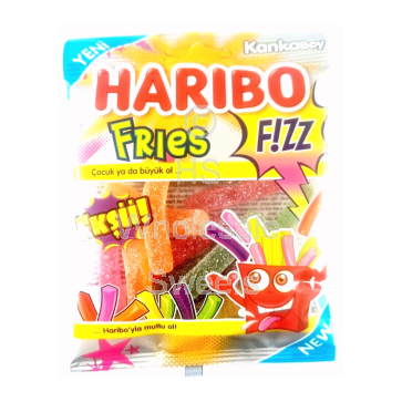 Haribo Halal Fizzy Fries 24x70g