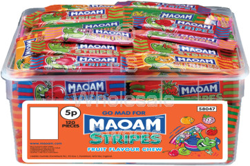 Haribo Maoam Stripes Tub 120 COUNT