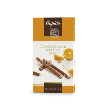 Cupido Box Chocolate Sticks Orange 125g