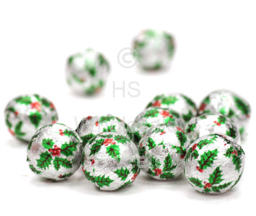 Kinnerton Milk Chocolate Silver Holly Balls 3kg