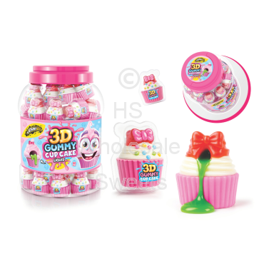 Johny Bee 3D Gummy Cupcakes 60x18g