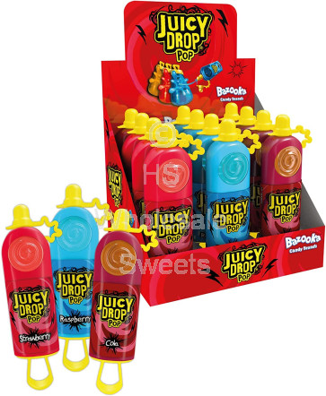 Bazooka Juicy Drop Pops 12x26g