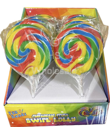 Fun Kandy Swirly Round Lolly 18X80g