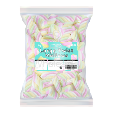 Candycrave Large Twist Mallows 1kg