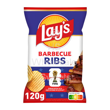 Lays BBQ Ribs Crisps 24x120g