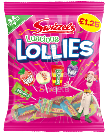 Swizzels Luscious Lollies £1.25 PMP 12x132g