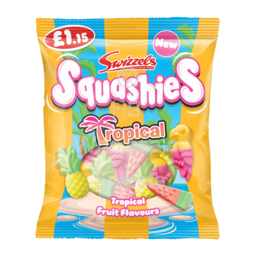 Swizzels Squashies Tropical PMP £1.15 12x100g