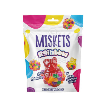 Miskets Rainbow Mix Granulated Teddy Dragee 12x70G