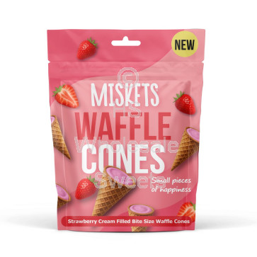 Miskets Strawberry and Cream Cones 12x50G