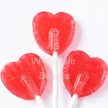 Cherry Heart Lollipops 1kg