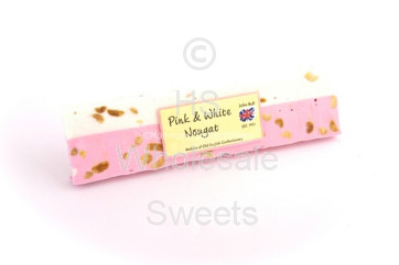 Candy Co Pink/White Nut Nougat Bars 16x130g