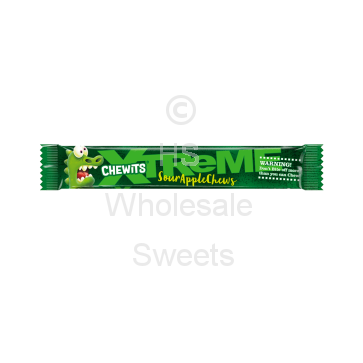 Chewits Extreme Sour Apple Chews 24x34g