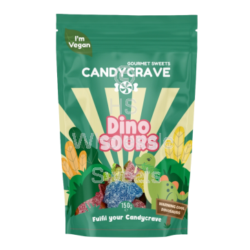 Candycrave Dino Sours Pouch 10x150g