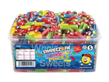 Sweetzone Rainbow Pencils Tub 740g