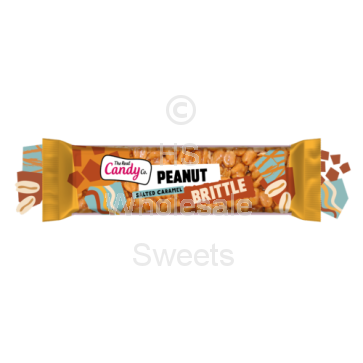 The Real Candy Co Salted Caramel & Peanut Brittle Bar 12 Count