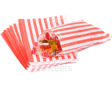 Red Candy Stripe Bags 5 X 7 Inch 1000 Pieces