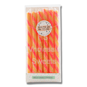 Rhubarb Gin & Custard Drink Stirrers Rock Sticks 6x18g