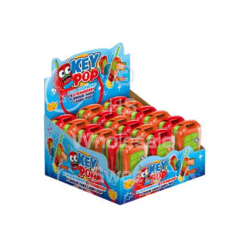 Candy Castle Key Pop Blue Rasp & Strawb Lollipops 18x10g