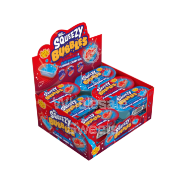 Candy Castle Mr Squeezy Bubbles Strawb & Blue Rasp Gel Candy 12x43g