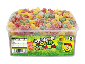 Sweetzone Sour Bears Tub 740g