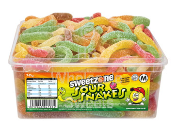 Sweetzone Sour Snakes Tub 741g