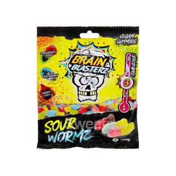 Brain Blasterz Sour Wormz Bag 16x100g