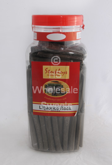 Stockleys Liquorice Rock Sticks Jar 3kg