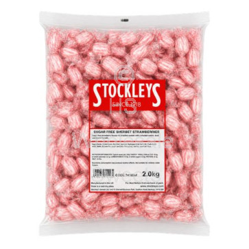 Stockleys SUGAR FREE Sherbet Strawberries 2kg