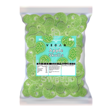 Candycrave Vegan Fizzy Apple Skulls 2kg