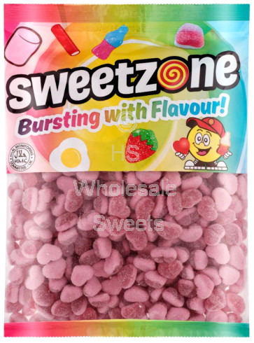 Sweetzone Mini Fizzy Strawberry Hearts 1kg
