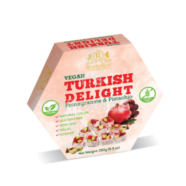 Rochefleur Turkish Delight Pomegranate and Pistachio 8x150g