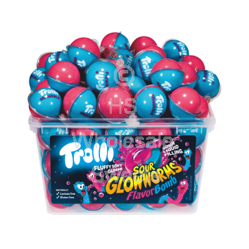 Trolli Sour Glow Worms Flavourbomb 60 Count